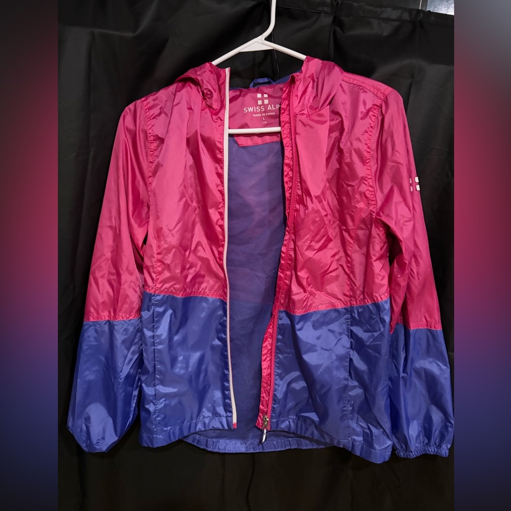 Girls Swiss alps rain jacket
